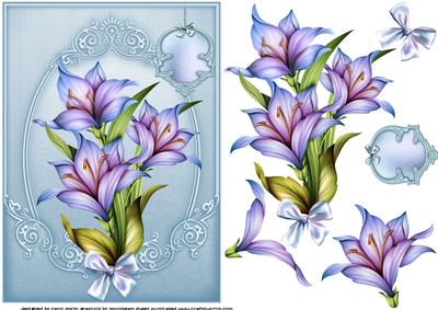 Blue Floral Decoupage