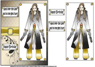 Miss Attitude Says Hand Over the Cake Quick Card