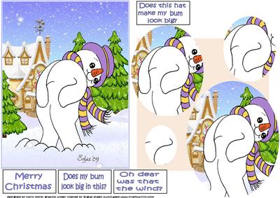 Cheeky Snowman Does My Bum Look Big Pyramid