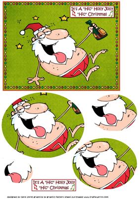 Santa's Been Hitting the Booze Oval Pyramid
