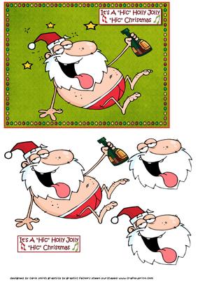Santa's Been Hitting the Booze Decoupage