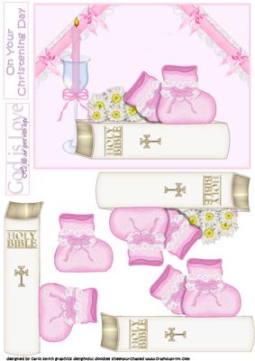 Baby Girl Christening Decoupage