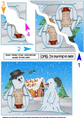 Mr and Mrs Frosty Snowman Wavey Side Stacker