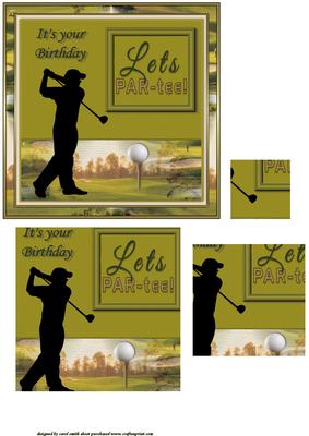 Lets Par-tee Birthday Golf Pyramid