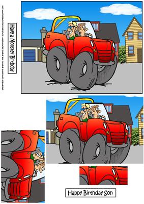 Monster Truck Birthday Pyramid