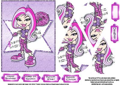 A Rock Chick for Your Birthday Teardrop Pyramid