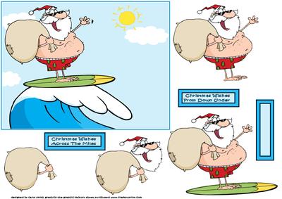 Is That Santa Surfing in the Sun?