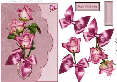 Roses and Pearls Faux Envelope
