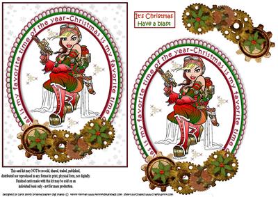 Steampunk Christmas Brianna Blaster Quick Card