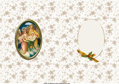 Vintage Baby Jesus in Manger, Gold Insert