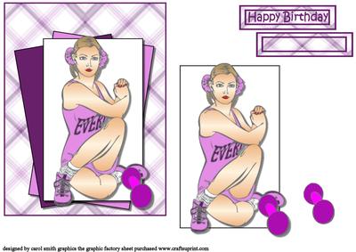 Exercise Girl Quick Card