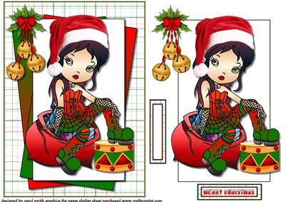 The Goth Girl Christmas Quick Card