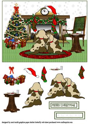 The Puppies Are Waiting for Santa