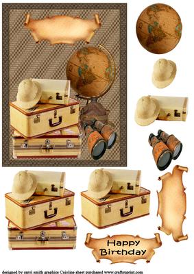 Male Travel Explorer Birthday