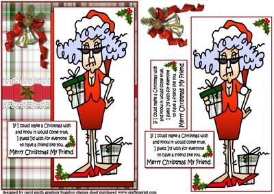 Stella Says Merry Christmas My Friend Quick Card