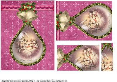 The Vintage Christmas Village Scene Pyramid