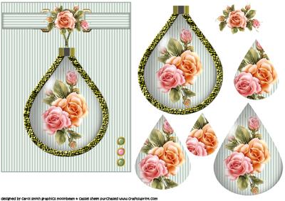 Shimmering Roses Pendant