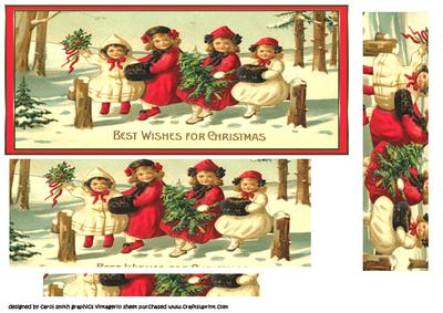 Vintage Christmas Dl Pyramid