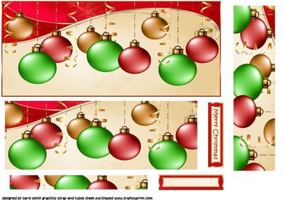 Bauble Garland Dl Red