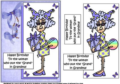 Stella Put the Grand in Grandma Quick Card