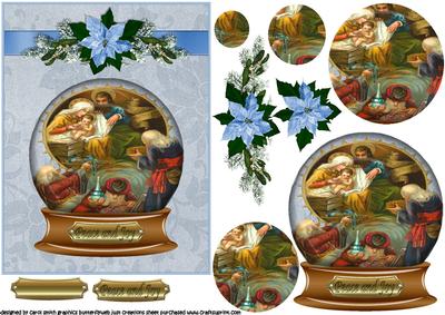 Vintage Nativity Snowglobe