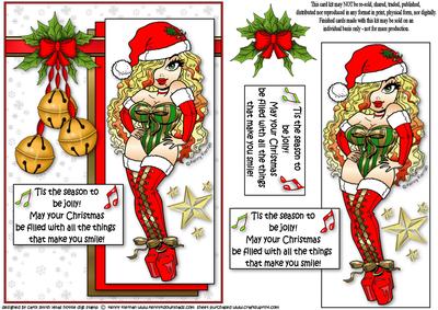 Xmas Hottie Wants to Be Jolly Quick Card