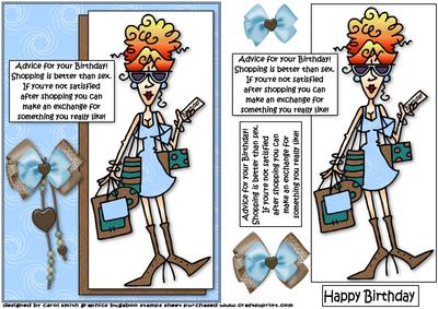 Rita Say Shopping is Better Than Sex Quick Card