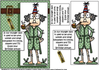 Gus Wine Women and Song Quick Card