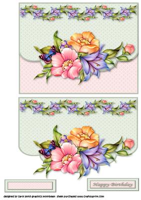 Floral Faux Envelope Quick Card
