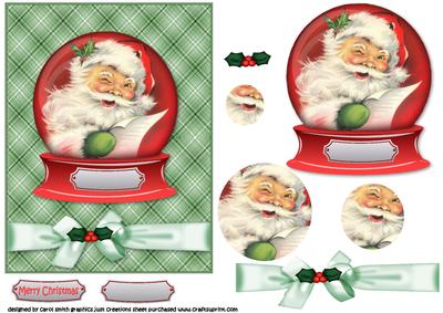 Jolly Santa Christmas Snowglobe