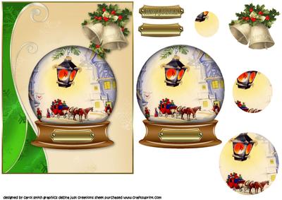Christmas Vintage Stagecoach Snowglobe