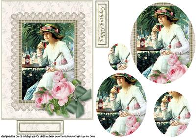Antique Roses and Lace Birthday