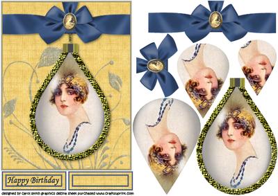 Vintage Lady Portrait Pendant