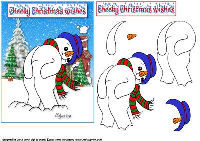 Cheeky Snowman Wishes