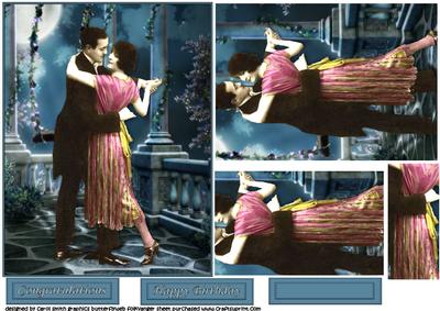 The Vintage Couple Waltz in the Moonlight