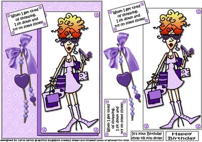 Rita is Shopping for Shoes Quick Card