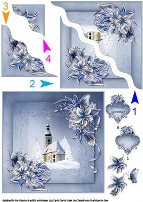 The Church with Winter Flowers