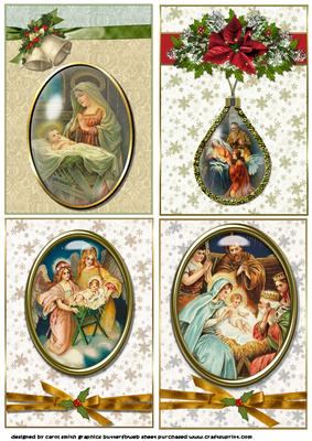 Selection of Four Nativity Toppers