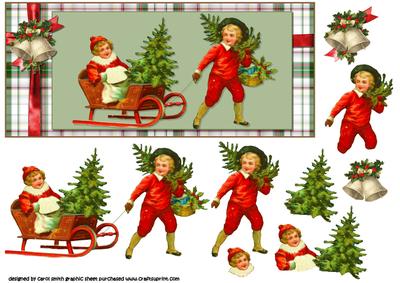 Vintage Bring Home the Christmas Tree Dl