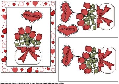 A Vase of Roses for Valentines