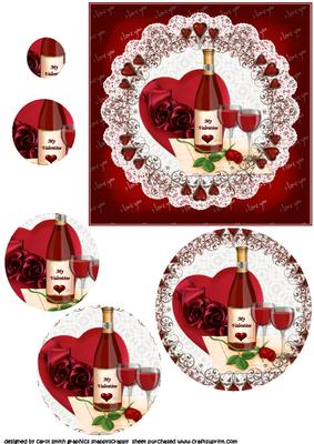 Wine Roses and Choc's for My Valentine
