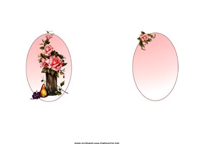 A Vase of Pink Roses Still Life Insert