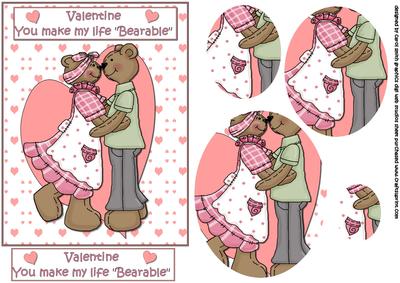 Valentine You Make My Life "bearable" Oval Pyramid