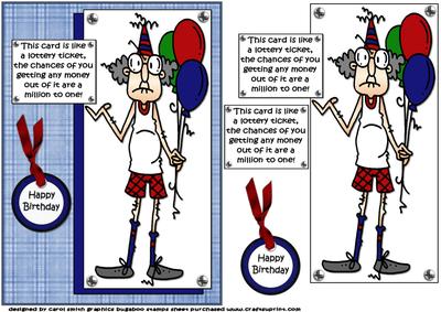 Gus Says the Card's Like a Lotto Ticket Quick Card