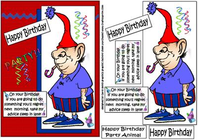Jack the Party Animal Quick Card