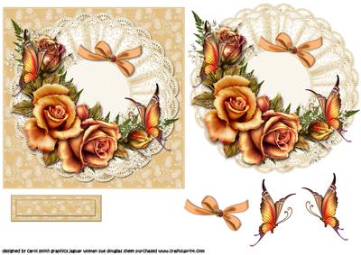 Burnished Roses and Butterflies