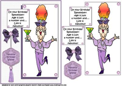 Edna Says Life is Fabulous Quick Card