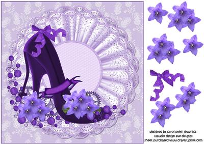 The Sexy Purple Shoe Approx 8x8 Topper