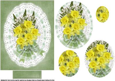 Just a Bunch of Daffodils Oval Pyramid
