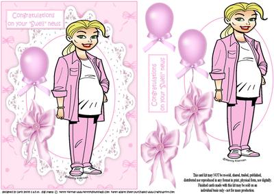 Congrats on Your Prgnancy Girl Quick Card
